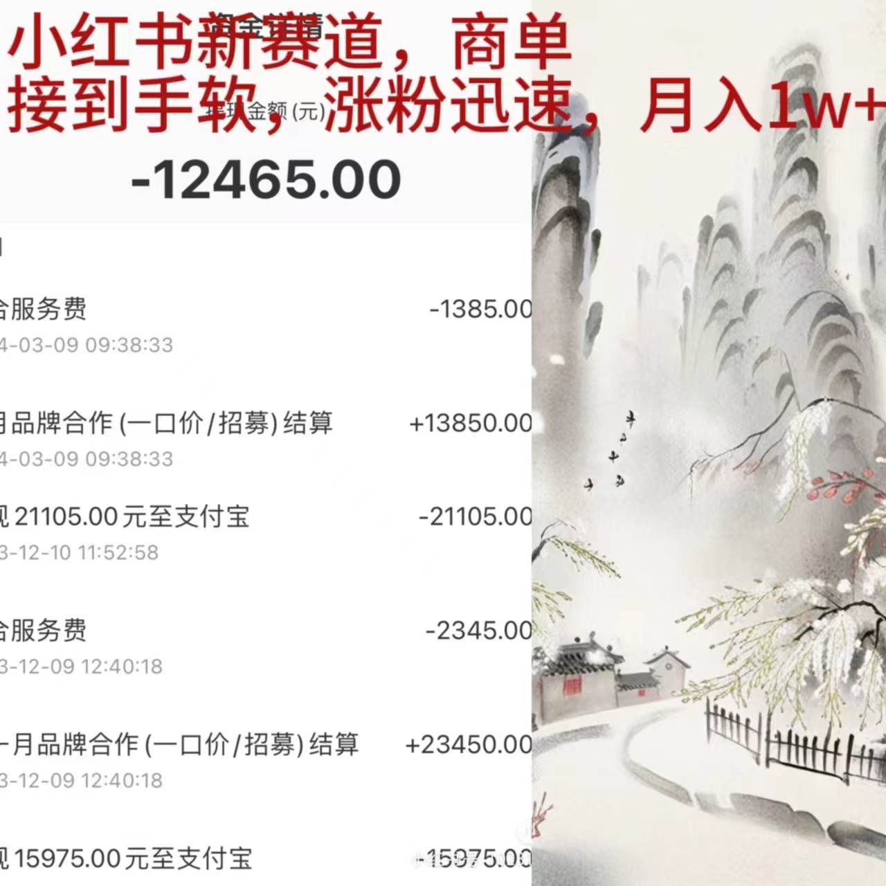 小红书新赛道，商单接到手软，涨粉迅速，月入1w+-项目网资源站