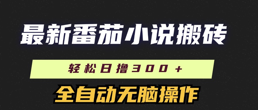 最新番茄小说搬砖，日撸300＋！全自动操作，可矩阵放大！-项目网资源站