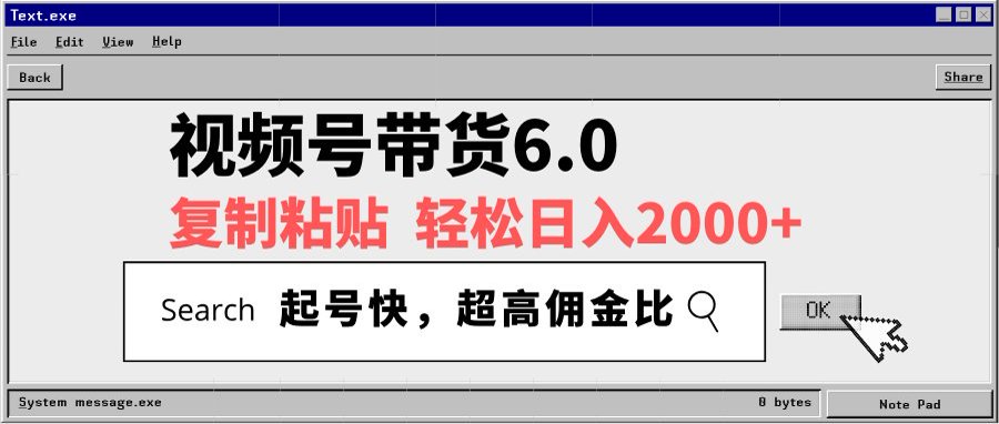 视频号带货6.0玩法，短视频打爆直播间纯自然流，不付费，条条作品上热门，爆率100%，新手小白轻松日入2000+保姆级教程-项目网资源站