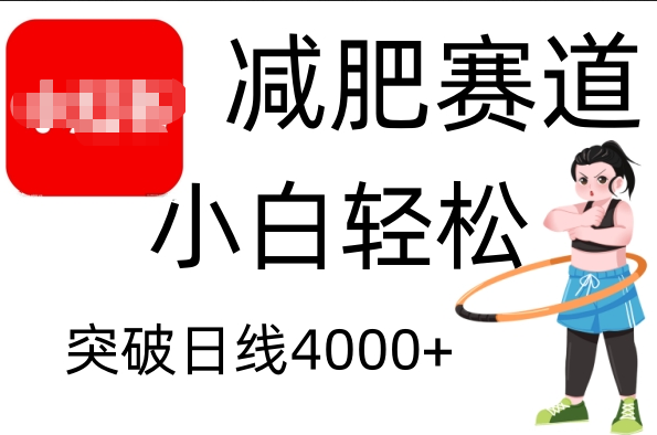 小红书减肥赛道，小白轻松日利润4000+-项目网资源站