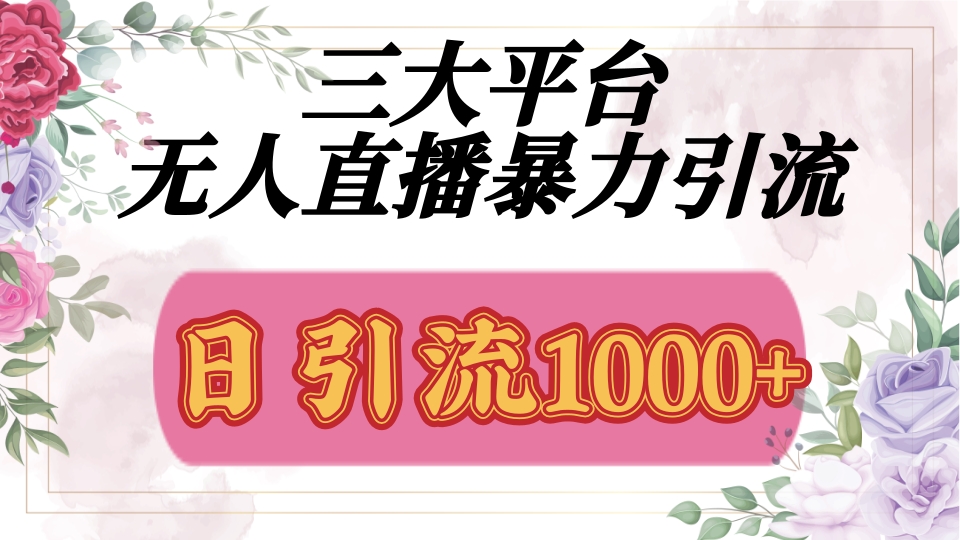 抖音，快手，视频号全平台通用，无人直播引流法，利用图片,模板,整套话术挂机全天支持矩阵操作，无限设备多开，超暴力引流，1000+高质量精准创业粉-项目网资源站