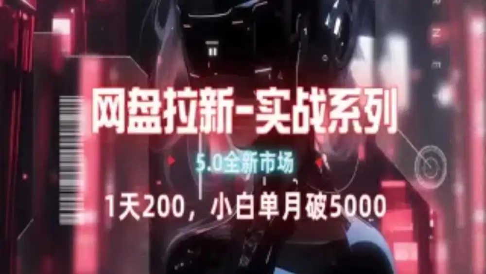 网盘拉新注册渠道和拉新步骤+细节技巧-项目网资源站