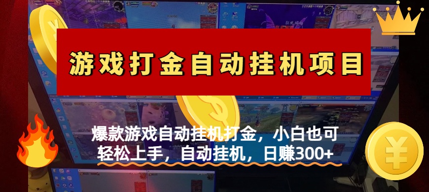 爆款游戏自动挂机打金，小白也可轻松上手，自动挂机，日赚300+-项目网资源站