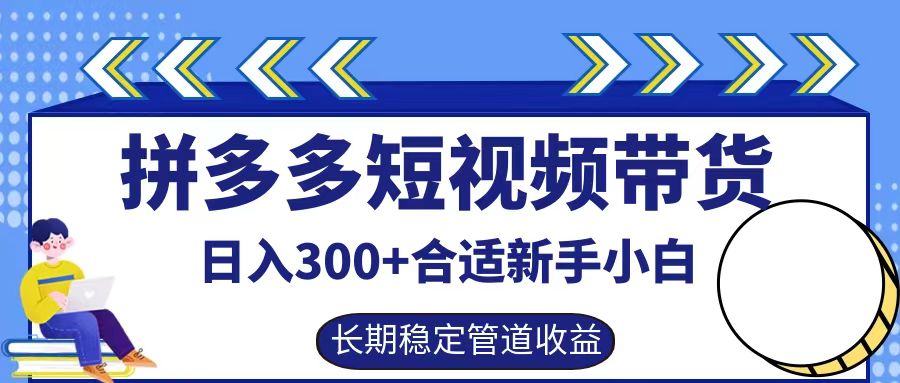 拼多多短视频带货日入300+实操落地流程-项目网资源站