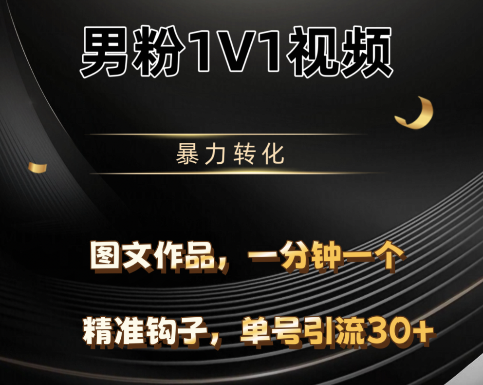 男粉1V1视频，硬改摄像头，高客单暴力转化，单日600+-项目网资源站