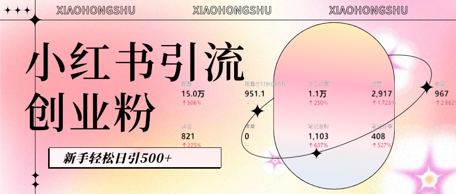 小红书私域引流无脑操作法：AI生成内容，粉丝自动转化，新手轻松日引500+创业粉-项目网资源站