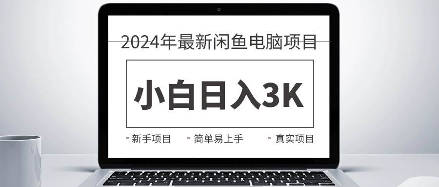 2024最新闲鱼卖电脑项目，新手小白日入3K+，最真实的项目教学-项目网资源站