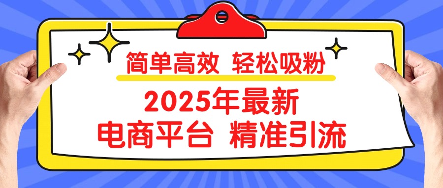 2025年最新电商平台精准引流 简单高效 轻松吸粉-项目网资源站