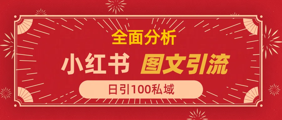 小红书图文引流，全面解析日引100私域流量是怎样做到的-项目网资源站