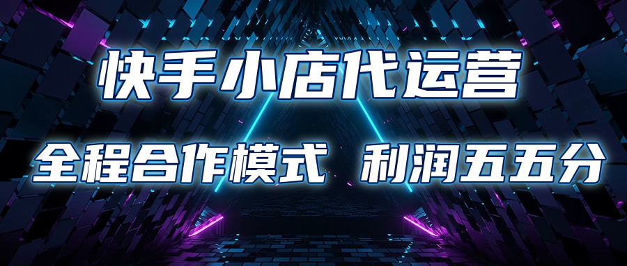 快手小店代运营 限时托管计划合作模式 利润五五分成-项目网资源站