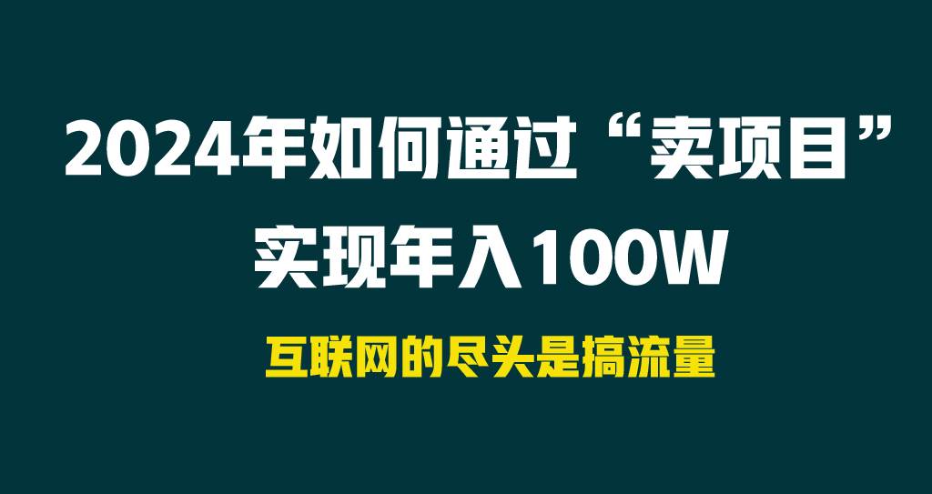 2024年如何通过“卖项目”实现年入100W-项目网资源站