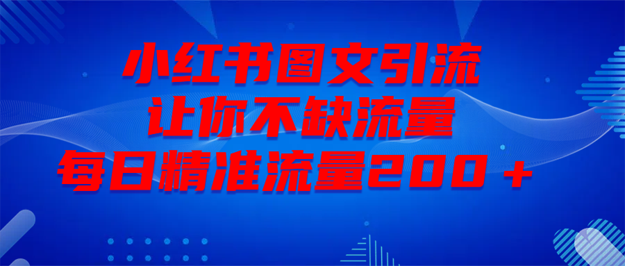 最新！小红书图文引流，全面解析日引300私域流量，是怎样做到的！-项目网资源站
