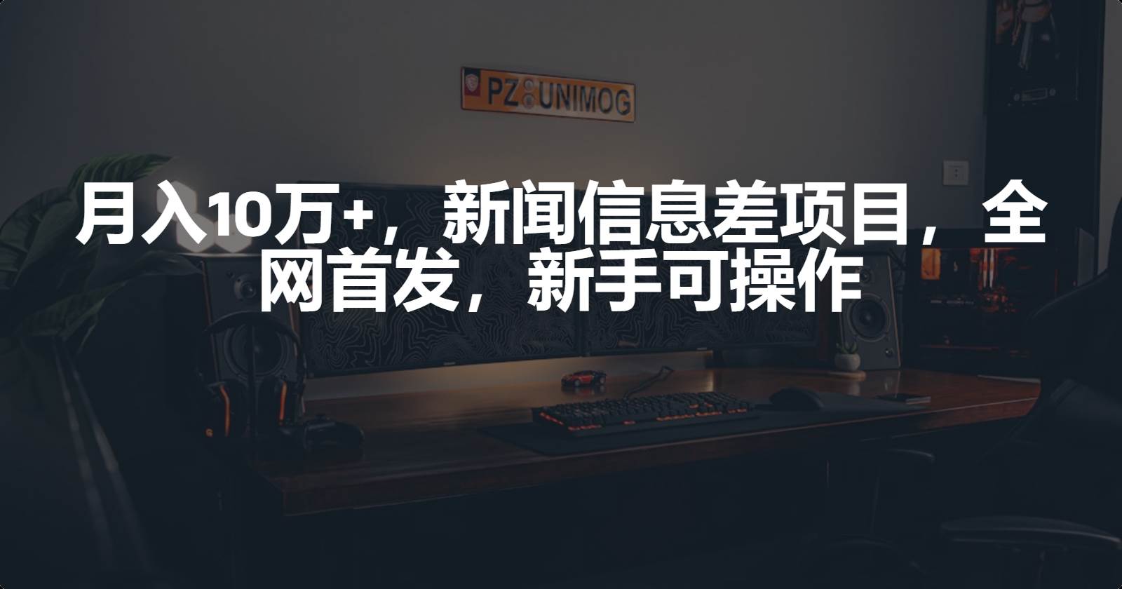 月入10万+，新闻信息差项目，新手可操作-项目网资源站