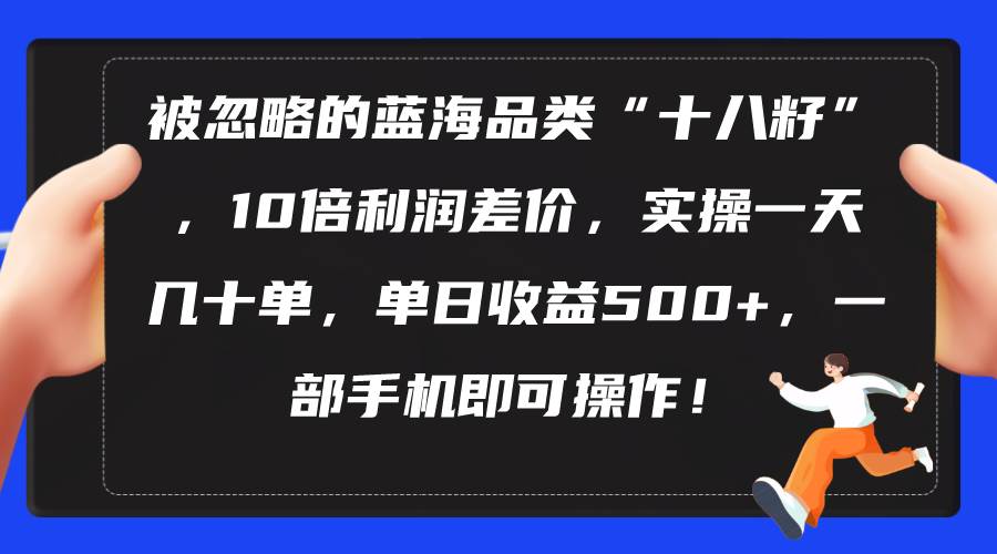 被忽略的蓝海品类“十八籽”，10倍利润差价，实操一天几十单 单日收益500+-项目网资源站