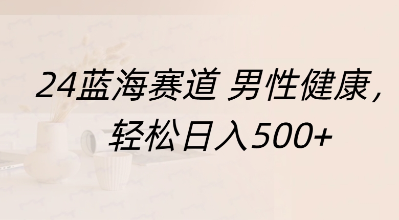 蓝海赛道 男性健康，轻松日入500+-项目网资源站