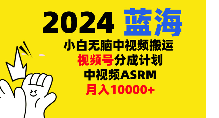 小白无脑复制-中视频视频号-分成计中视频ASRM-项目网资源站