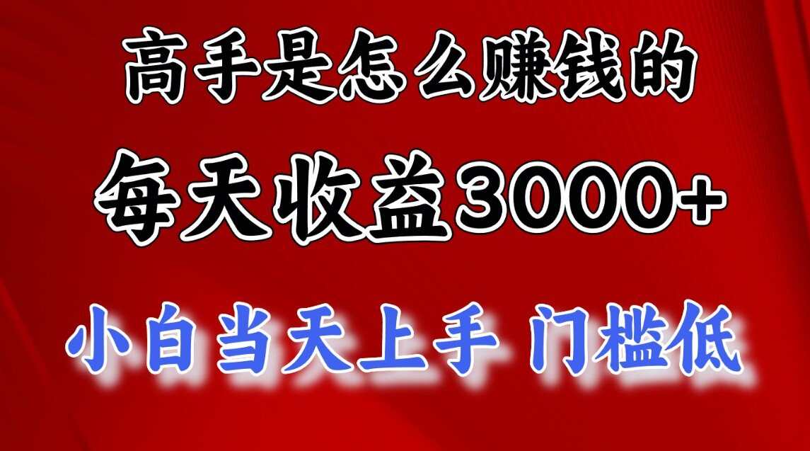 一天收益3000左右，长期项目，很稳定！-项目网资源站