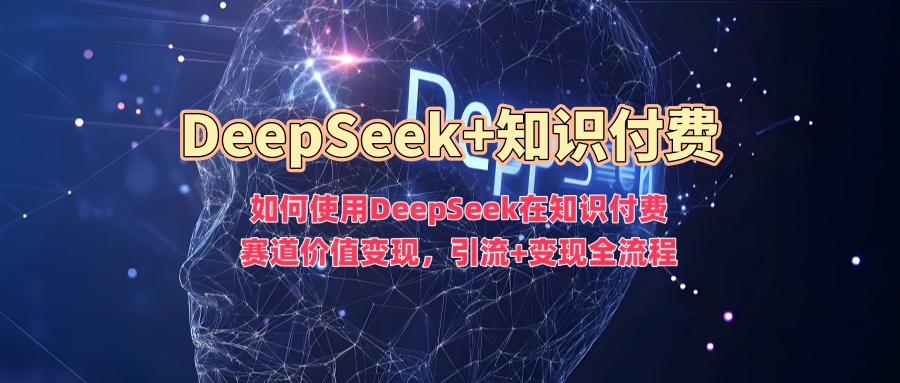 如何使用DeepSeek在知识付费赛道价值变现，引流+变现全流程-项目网资源站