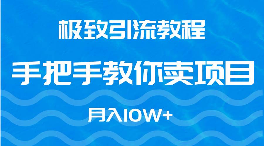 极致引流教程，手把手教你卖项目，月入10W+-项目网资源站