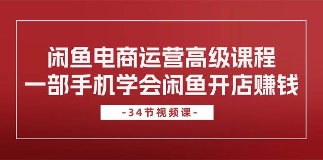 闲鱼电商运营高级课程，一部手机学会闲鱼开店赚钱（34节课）-项目网资源站