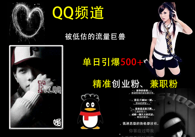 QQ频道，被低估的流量巨兽，单日引爆500+精准创业粉、兼职粉的引流秘籍-项目网资源站