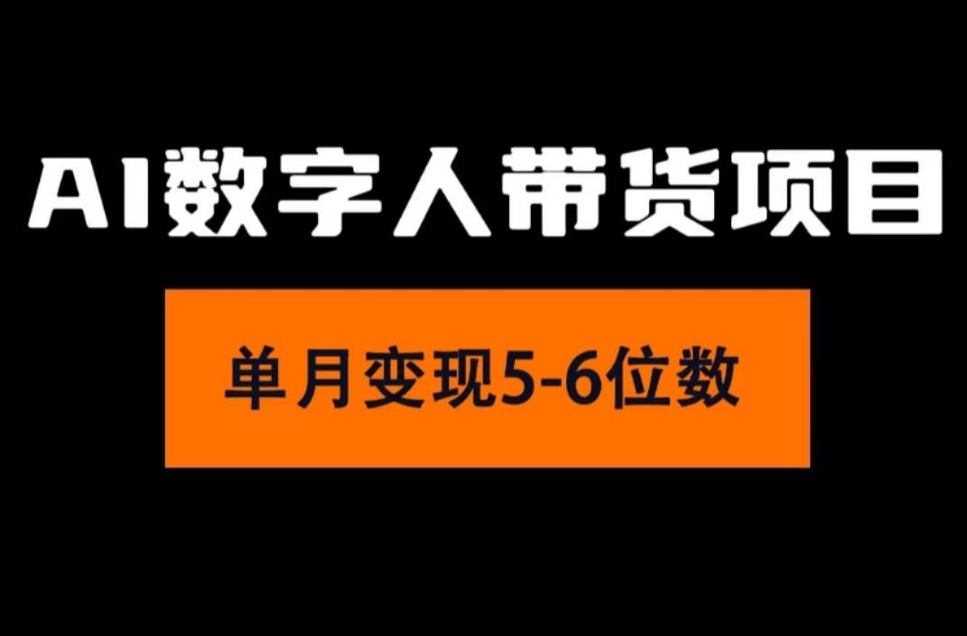 2024年Ai数字人带货，小白就可以轻松上手，真正实现月入过万的项目-项目网资源站