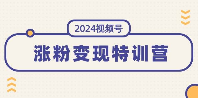 2024视频号-涨粉变现特训营：一站式打造稳定视频号涨粉变现模式（10节）-项目网资源站