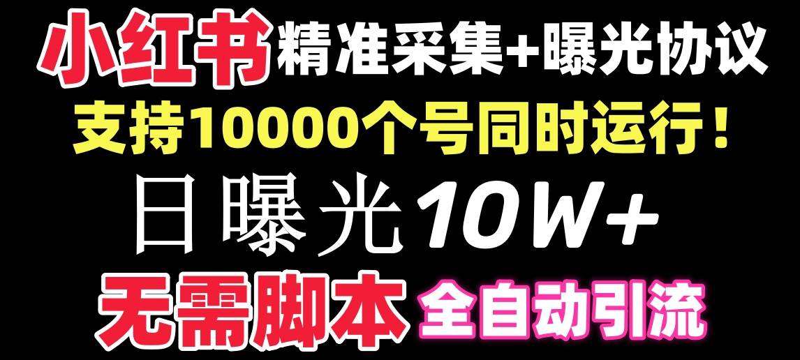 【价值10万！】小红书全自动采集+引流协议一体版！无需手机，支持10000-项目网资源站