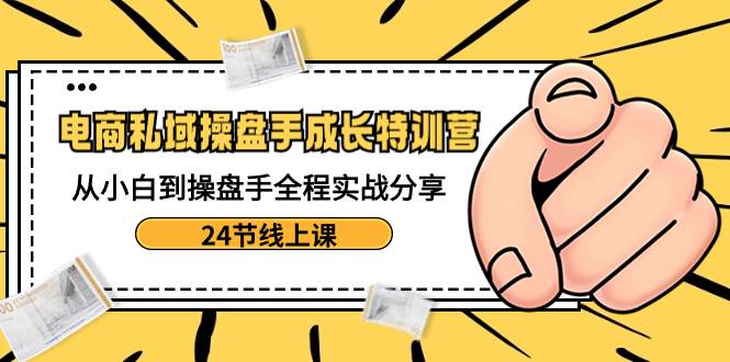 电商私域-操盘手成长特训营：从小白到操盘手全程实战分享-24节线上课-项目网资源站