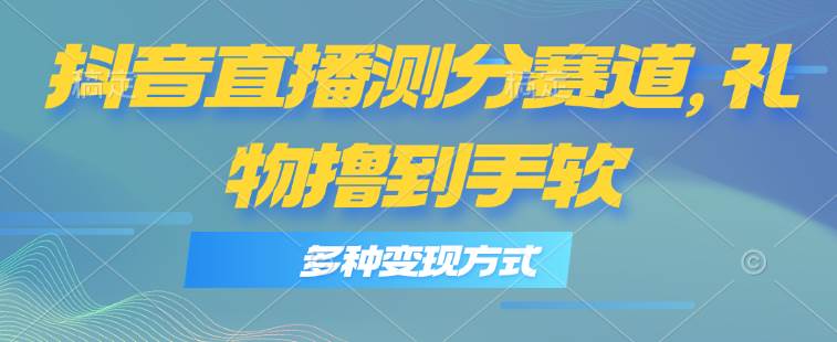 抖音直播测分赛道，多种变现方式，轻松日入1000+-项目网资源站