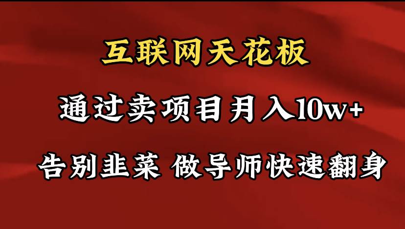 导师训练营互联网的天花板，让你告别韭菜，通过卖项目月入10w+，一定要…-项目网资源站