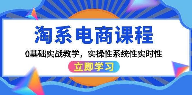 淘系电商课程，0基础实战教学，实操性系统性实时性（15节课）-项目网资源站