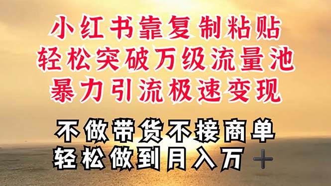 深层揭秘小红书，靠复制粘贴，一周突破万级流量池，无脑搬运，暴力引流…-项目网资源站