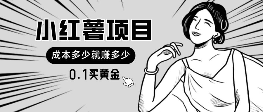 小红薯暴力项目，0.1买黄金。操作简单，日入无上限，可无限扩大。-项目网资源站