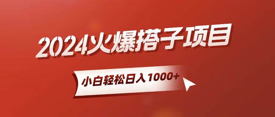 小白轻松上手，日入1000+，搭子项目-项目网资源站