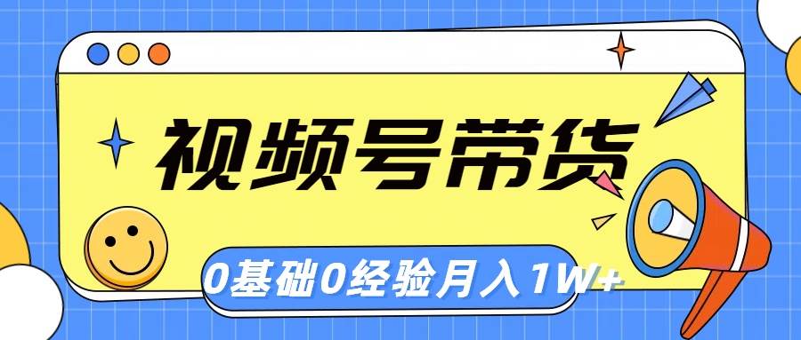 视频号轻创业带货，零基础，零经验，月入1w+-项目网资源站