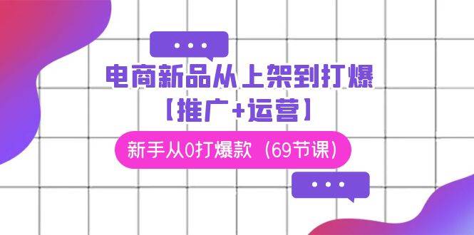 电商 新品从上架到打爆【推广+运营】，新手从0打爆款（69节课）-项目网资源站