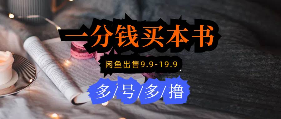 每天花1分钱买一本书，闲鱼出售9.9-19.9不等，多账号多撸 新手小白均可操作-项目网资源站