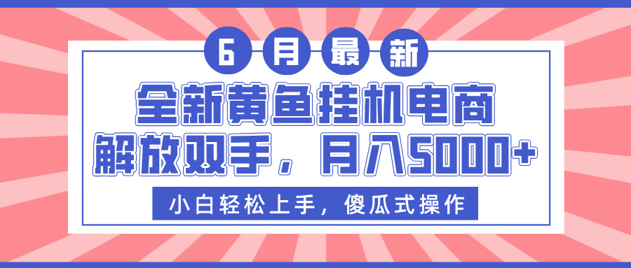 全新黄鱼挂机电商，解放双手，月入5000+-项目网资源站