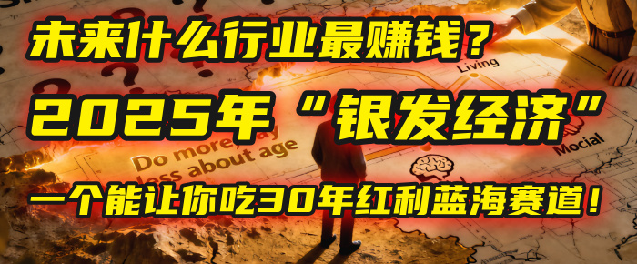 未来什么行业最赚钱？马哥揭秘2025年“银发经济”：一个能让你吃30年红利的蓝海赛道！-项目网