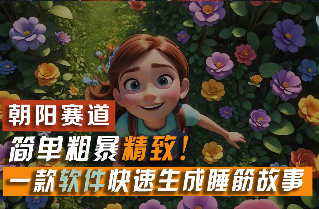 利用一款软件5分钟一条爆款睡前故事，简单粗暴精致！小白月入2w+-项目网