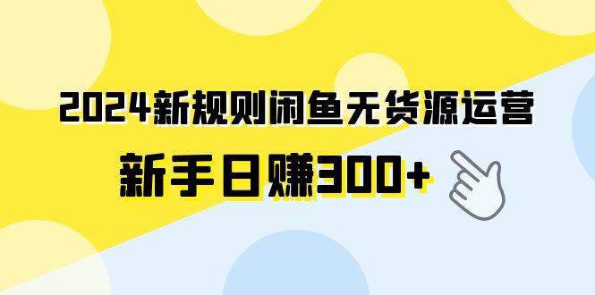 2024新规则闲鱼无货源运营新手日赚300+-项目网