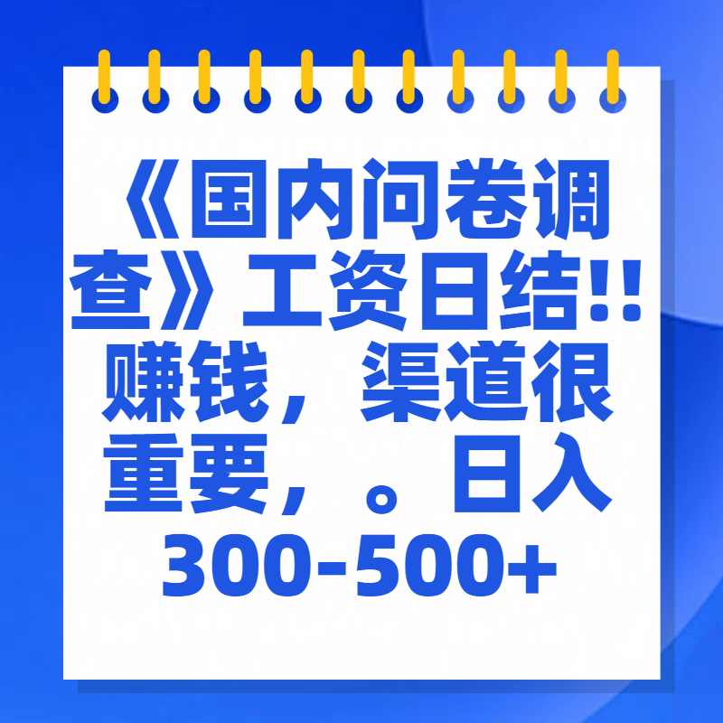 问卷调查答题，一个人在家也可以闷声发大财，小白一天2张，【揭秘】-项目网