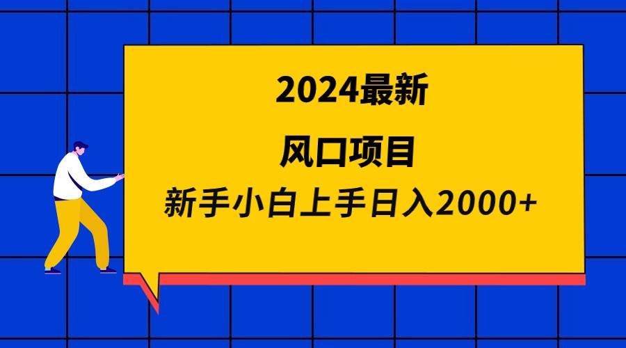 2024最新风口项目 新手小白日入2000+-项目网
