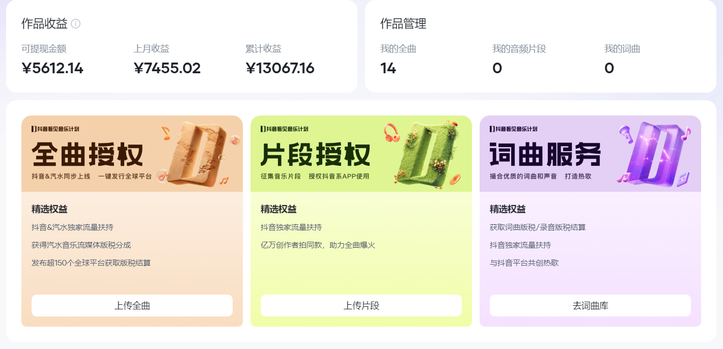 图片[1]-汽水音乐人计划自撸玩法保底月入4000+-项目网