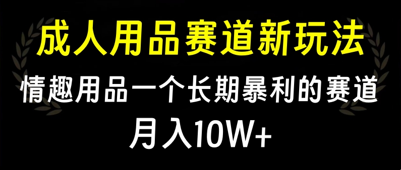 大人用品赛道新玩法，情趣用品一个长期暴利的赛道，月入10W+-项目网