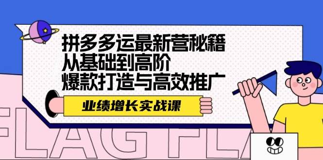 拼多多运最新营秘籍：业绩 增长实战课，从基础到高阶，爆款打造与高效推广-项目网