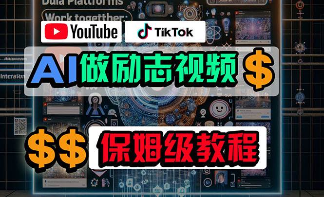 利用AI制作励志视频，在YouTube和TikTok赚钱，小白可做（附工具）-项目网