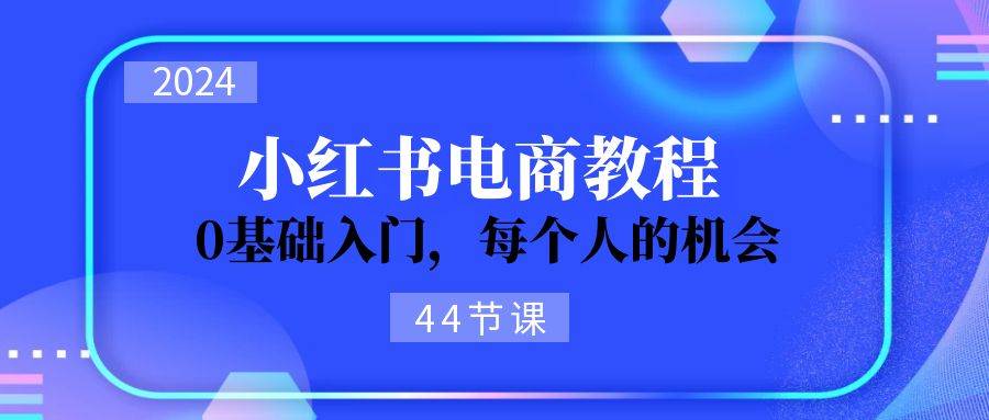 2024从0-1学习小红书电商,0基础入门,每个人的机会(44节)-项目网