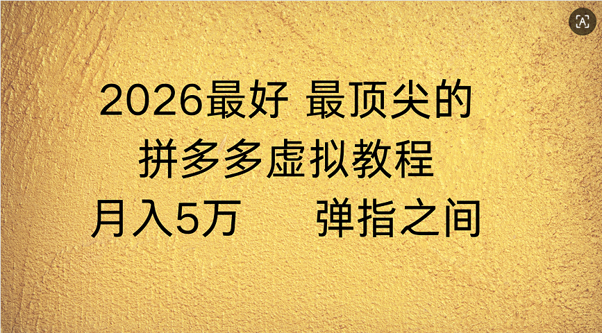 拼多多虚拟店懒人运营法：机器人包办回复发货，月入5W+教程-项目网